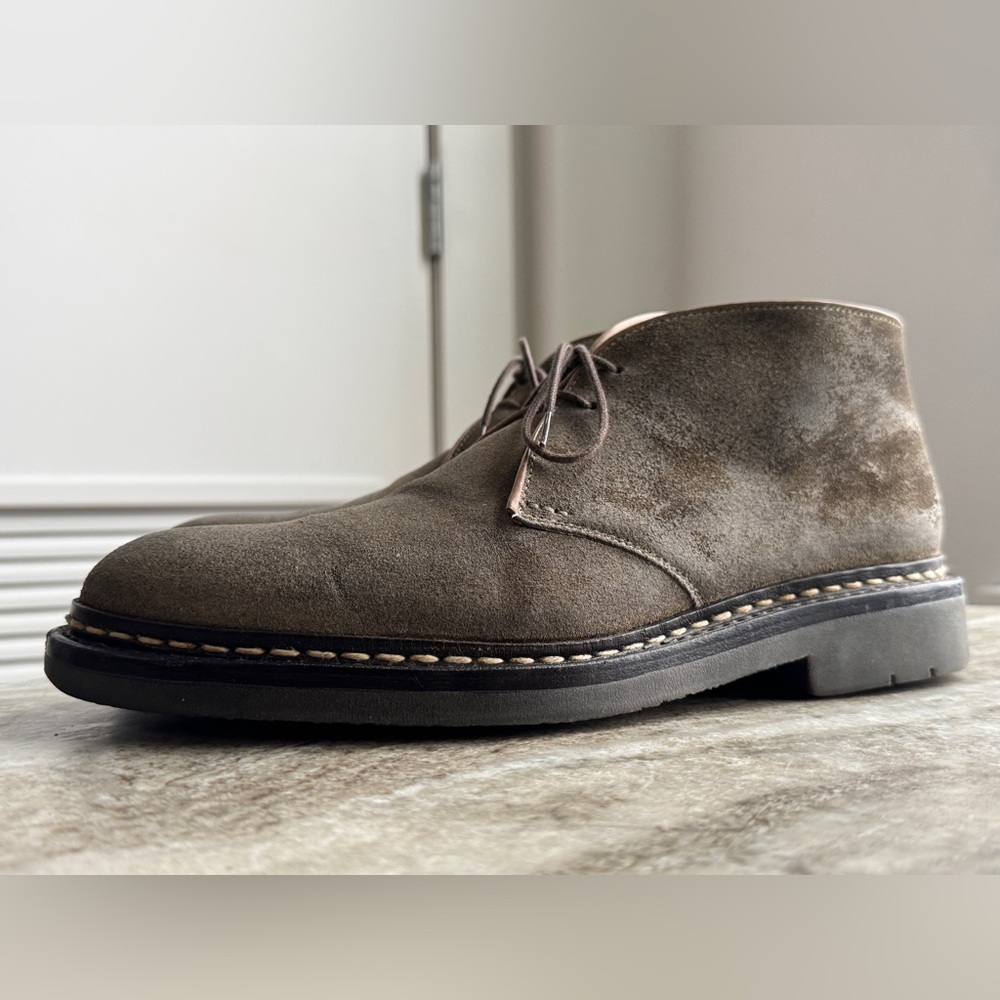 Heschung GENET Chukka Desert Boots Taupe Suede UK 7 / 8.5 US Lace Up Ankle